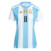 Camiseta Argentina Angel Di Maria #11 Primera Equipación Replica Copa America 2024 para mujer mangas cortas